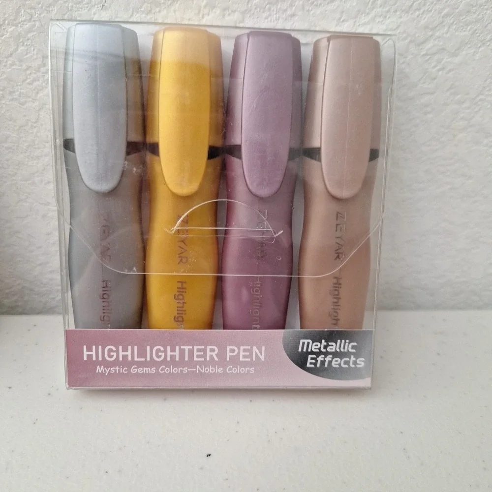 NEW DISCONTINUED Zeyar Highlighter Pens METALLIC Effects Mystic Gems RETIRED